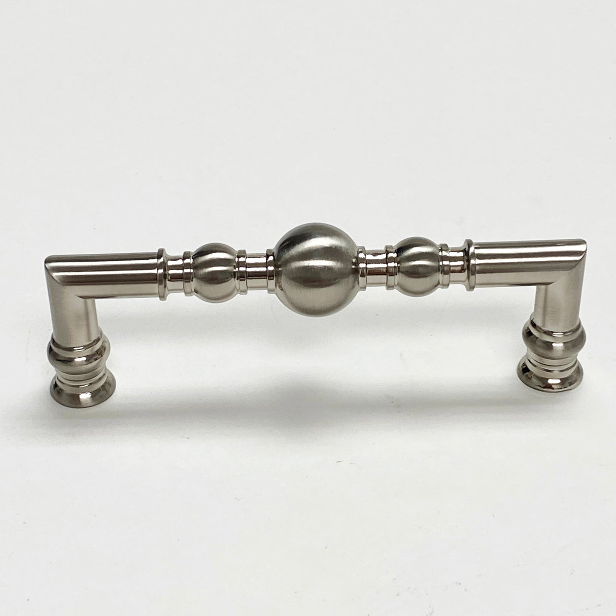 Brushed Nickel “Kira” Cabinet Ball Knob and Drawer Pulls - Forge Hardware Studio
