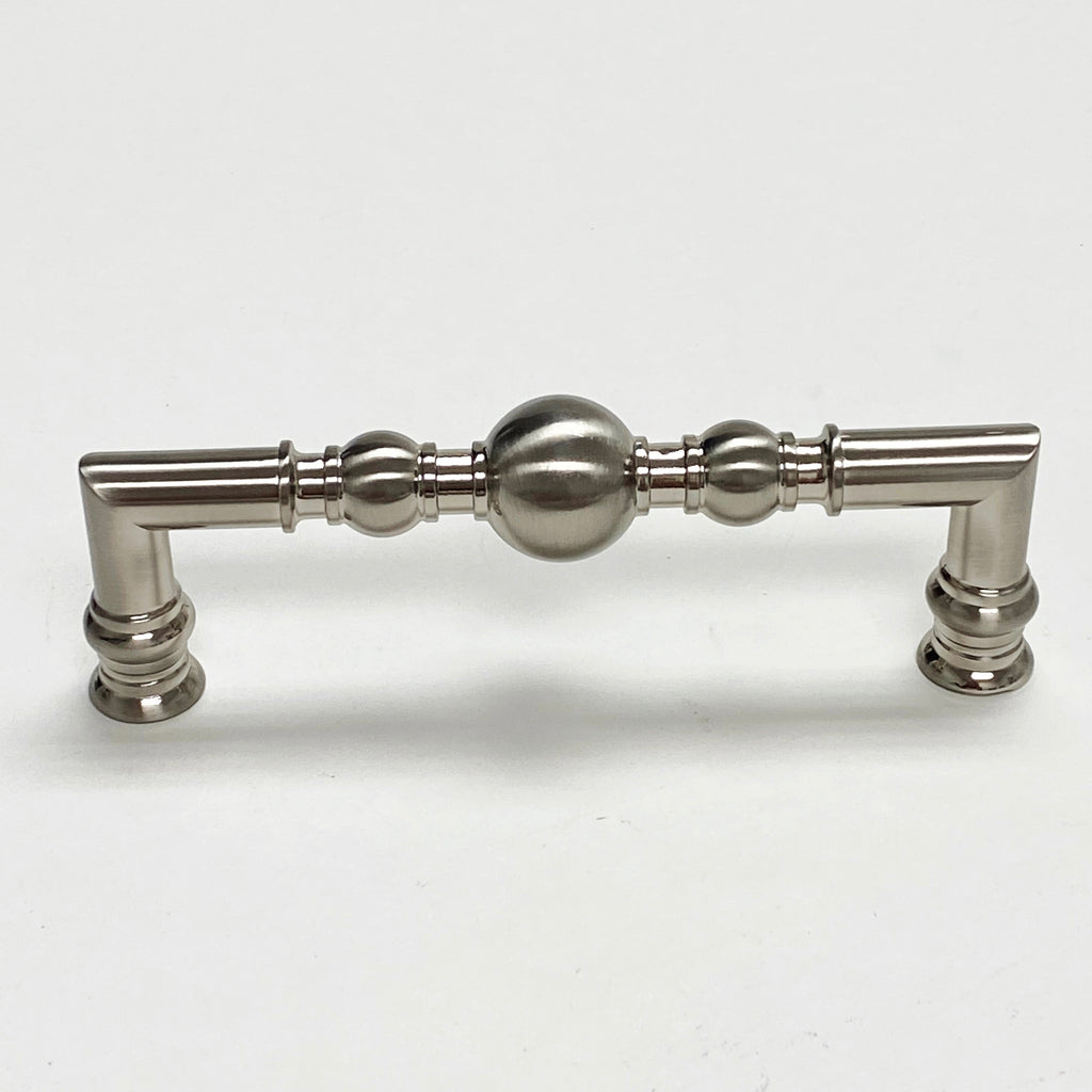 Brushed Nickel “Kira” Cabinet Ball Knob and Drawer Pulls - Forge Hardware Studio