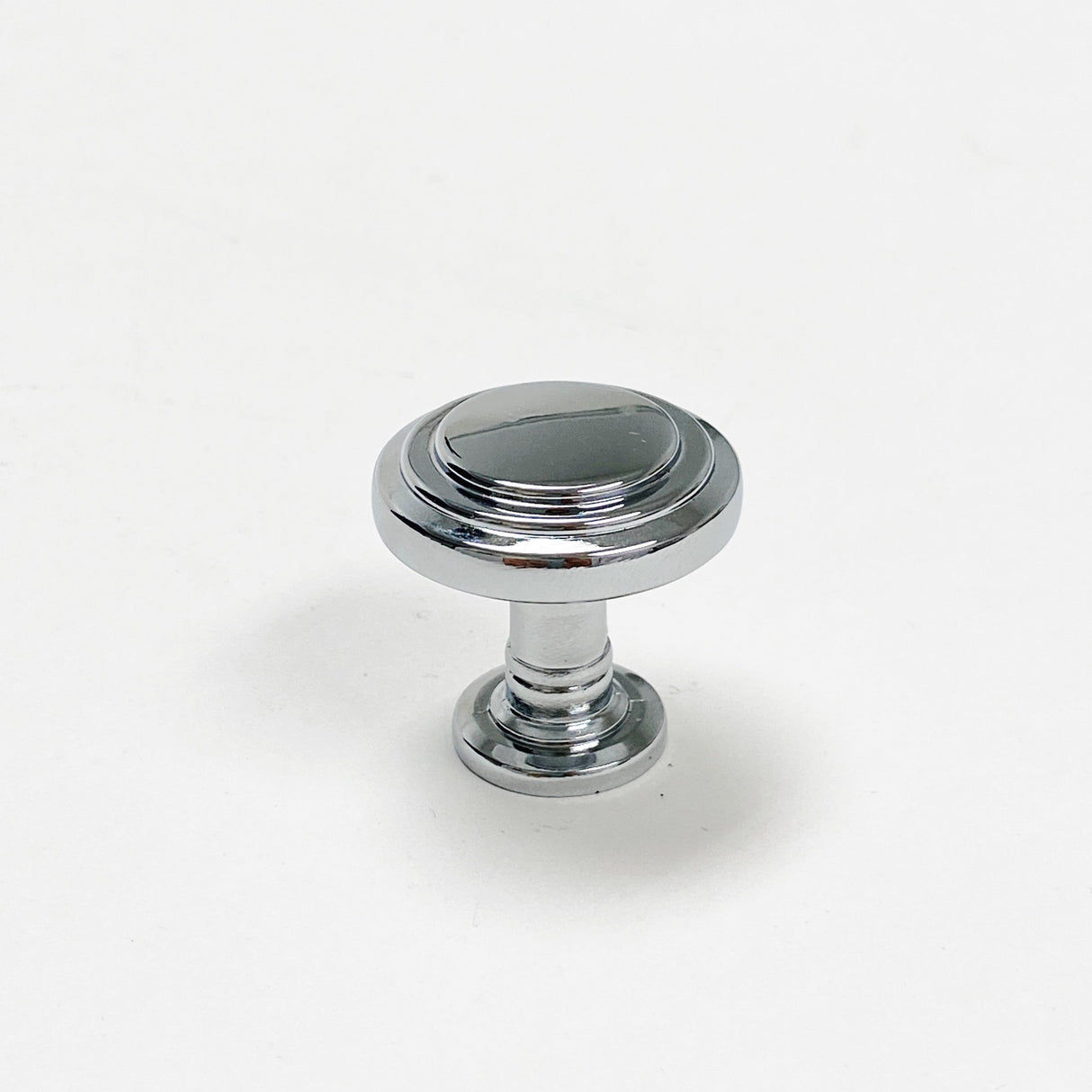 Polished Chrome "Ridge" Round Cabinet Knob and Drawer Pulls - Forge Hardware Studio