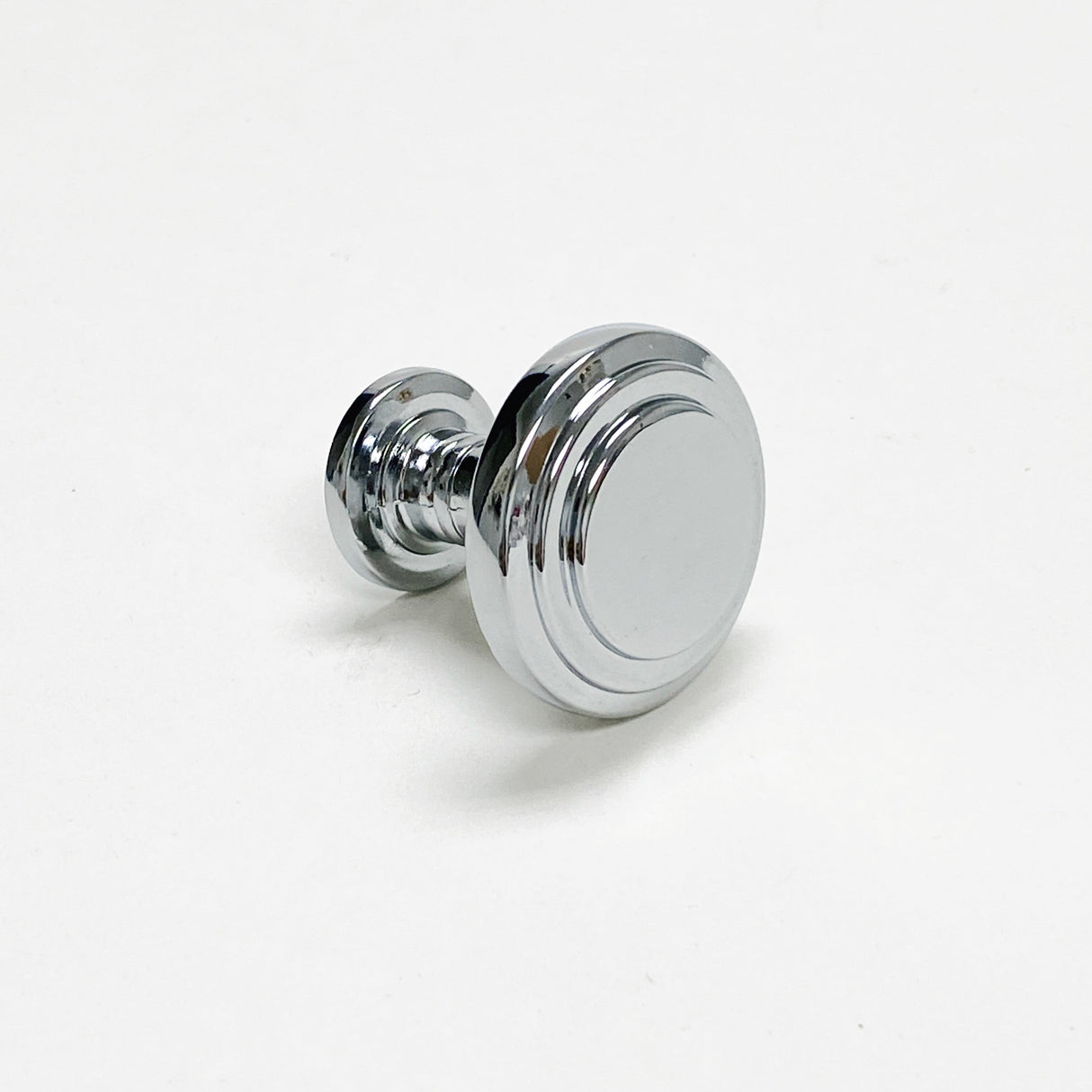 Polished Chrome "Ridge" Round Cabinet Knob and Drawer Pulls - Forge Hardware Studio