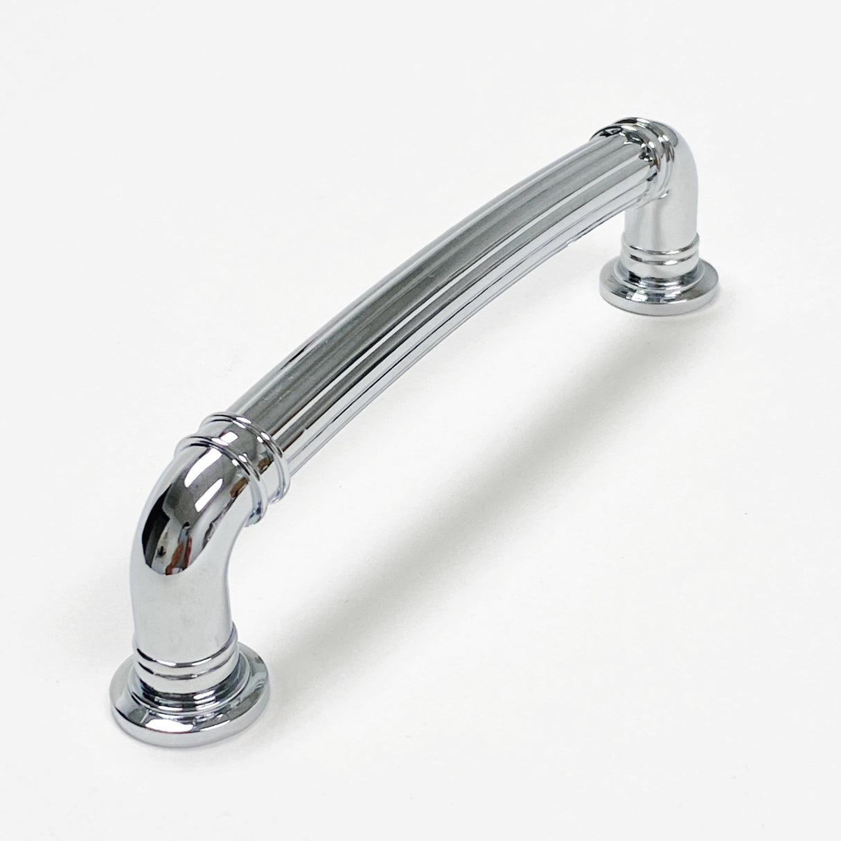 Polished Chrome "Ridge" Round Cabinet Knob and Drawer Pulls - Forge Hardware Studio