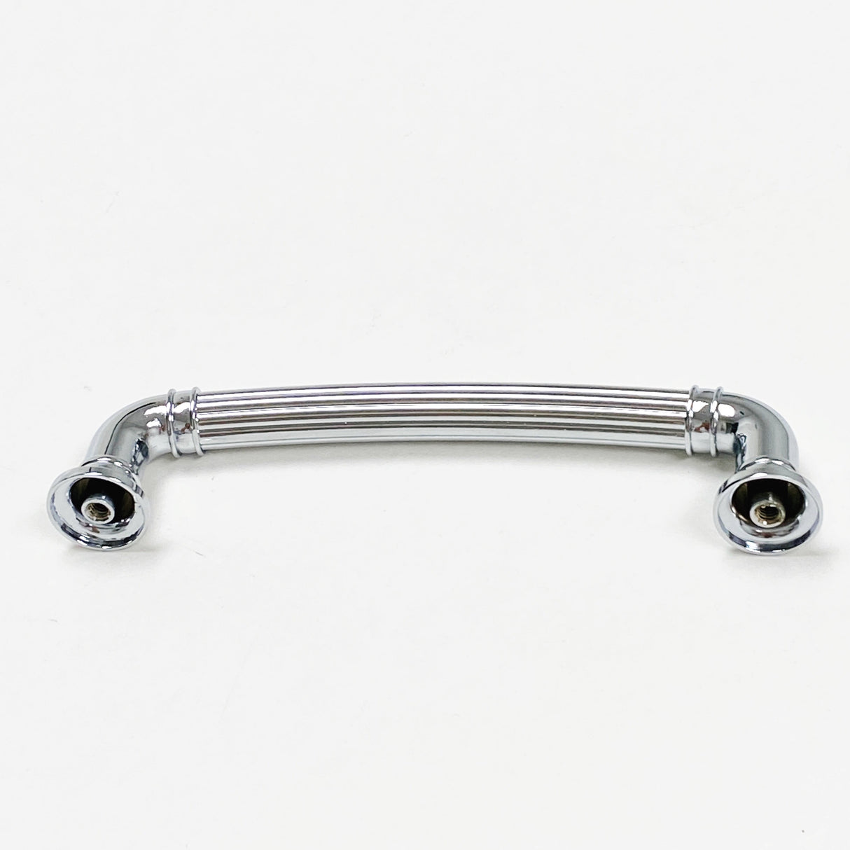 Polished Chrome "Ridge" Round Cabinet Knob and Drawer Pulls - Forge Hardware Studio