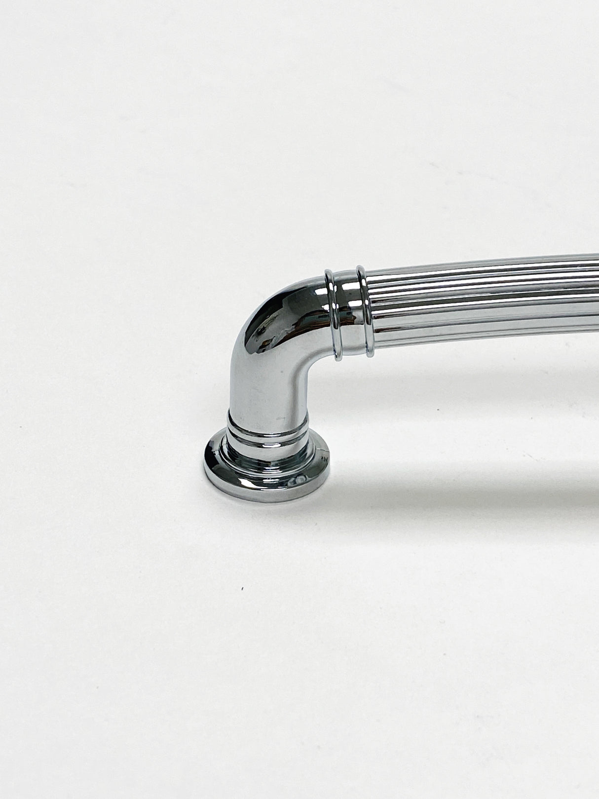Polished Chrome "Ridge" Round Cabinet Knob and Drawer Pulls - Forge Hardware Studio