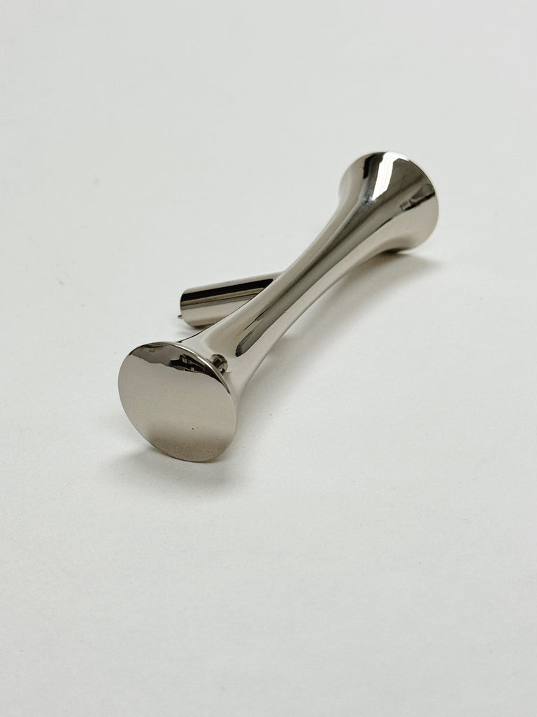 Hourglass "MCM 01" Polished Nickel Mid-Century Cabinet Pull - Forge Hardware Studio
