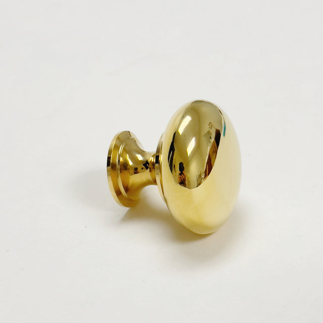 Unlacquered Brass "Eloise" Round Cabinet Knob - Forge Hardware Studio