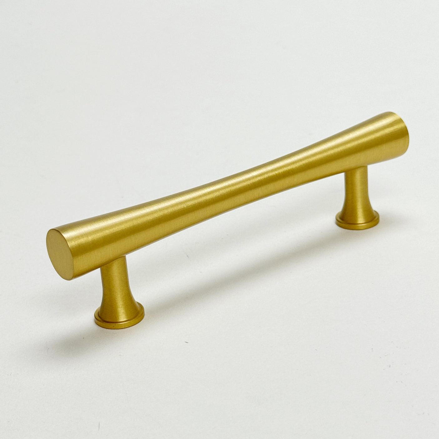 Satin Brass Cabinet Hardware "Collin" Drawer Pulls and Cabinet Knobs - Forge Hardware Studio