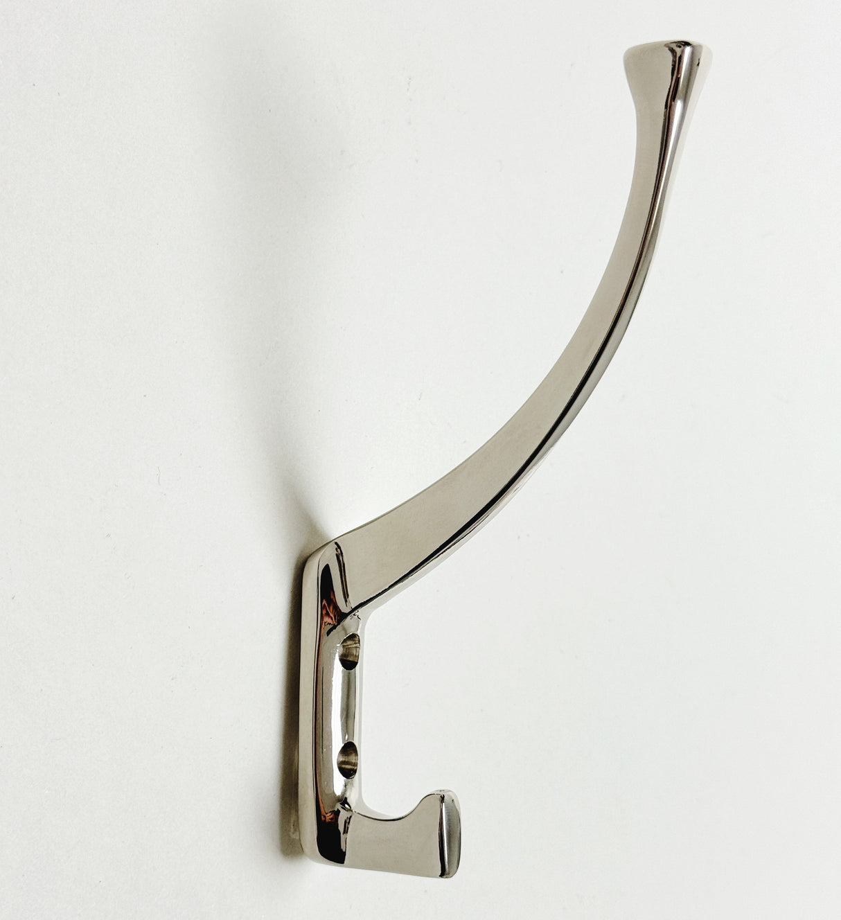 Polished Nickel "Zen" Wall Coat and Hat Hook - Forge Hardware Studio