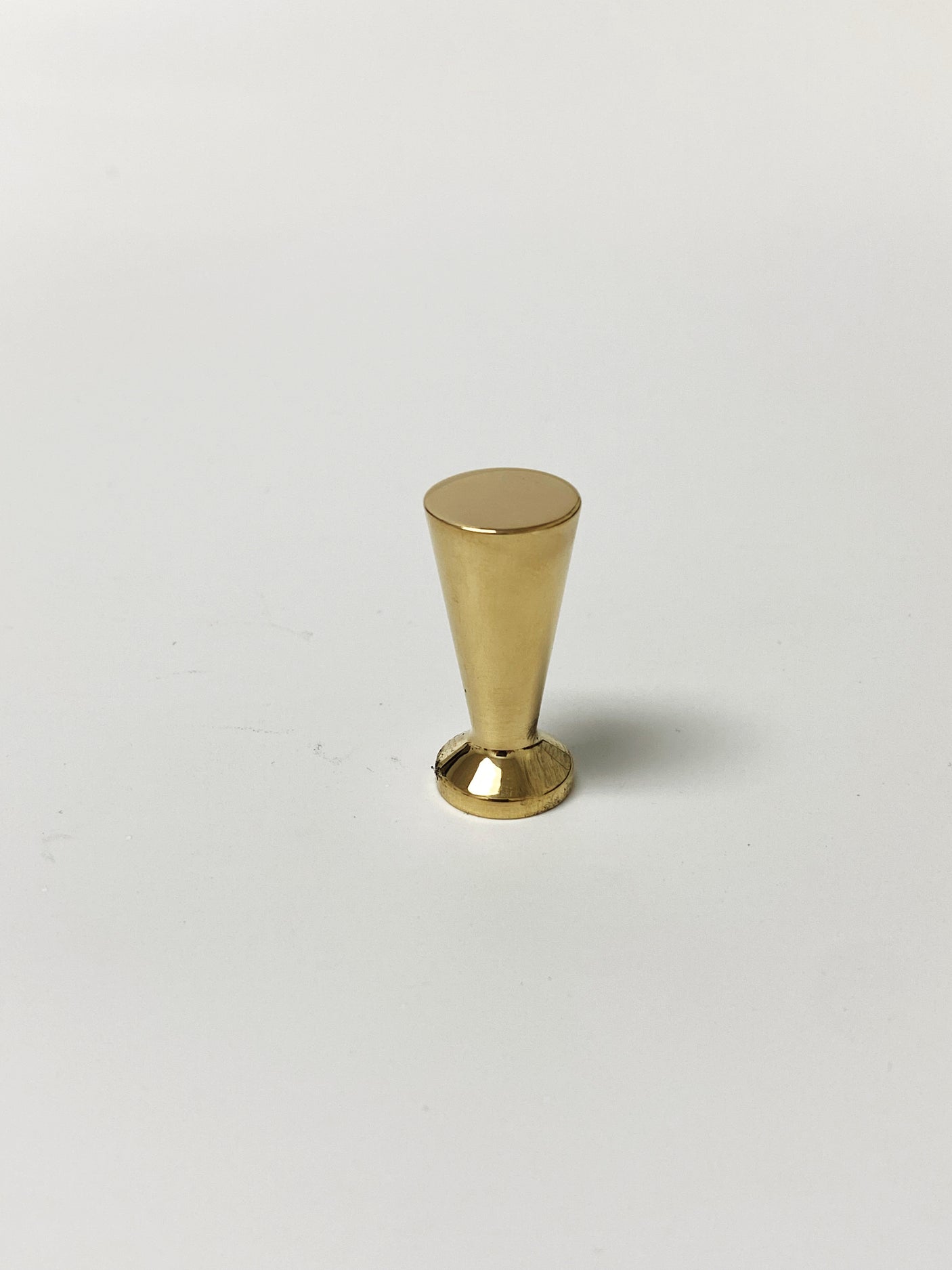 McCobb Style Polished Brass Mid-Century Modern Cabinet Knob - Forge Hardware Studio