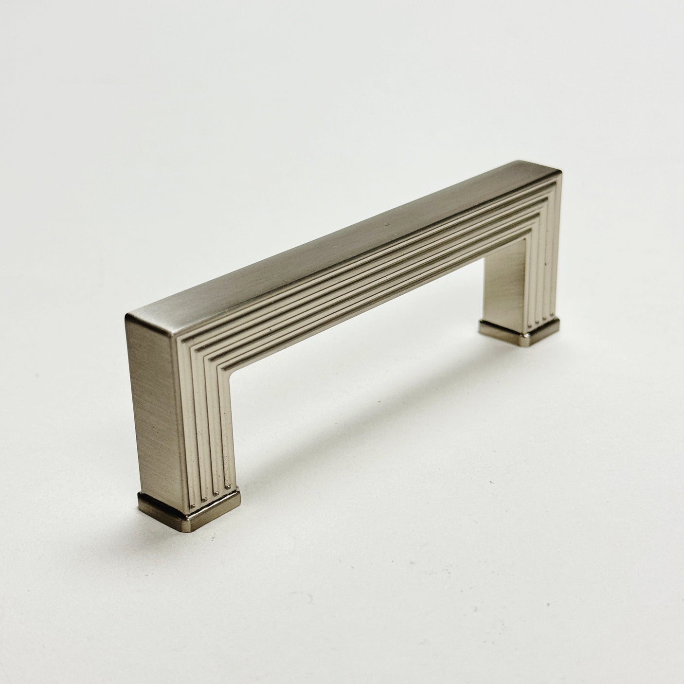 U-Shaped Brushed Nickel "Rail" Knob and Drawer Pulls - Forge Hardware Studio