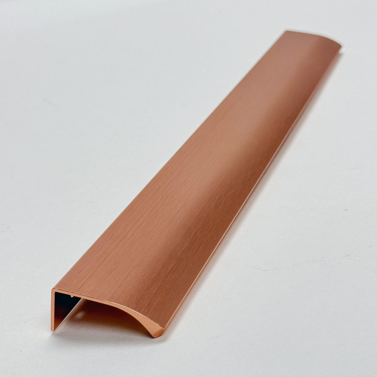 Tab Brushed Copper "Edge" Finger Drawer Pulls - Forge Hardware Studio