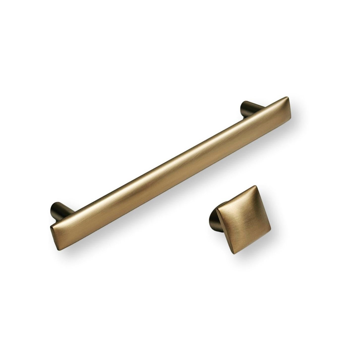 Brushed Bronze "Flow" T-Bar Cabinet Knob and Drawer Pull - Forge Hardware Studio