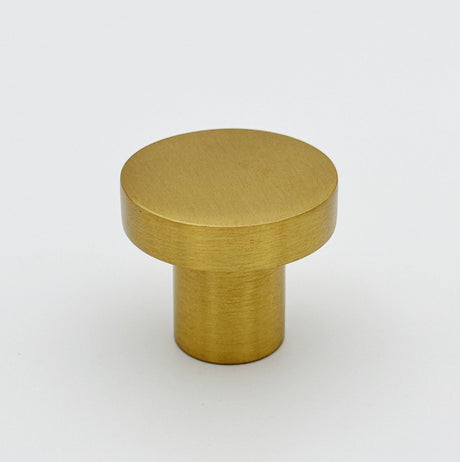 Brushed Brass "Lounge" Cabinet Knob and Wire Drawer Pulls - Forge Hardware Studio