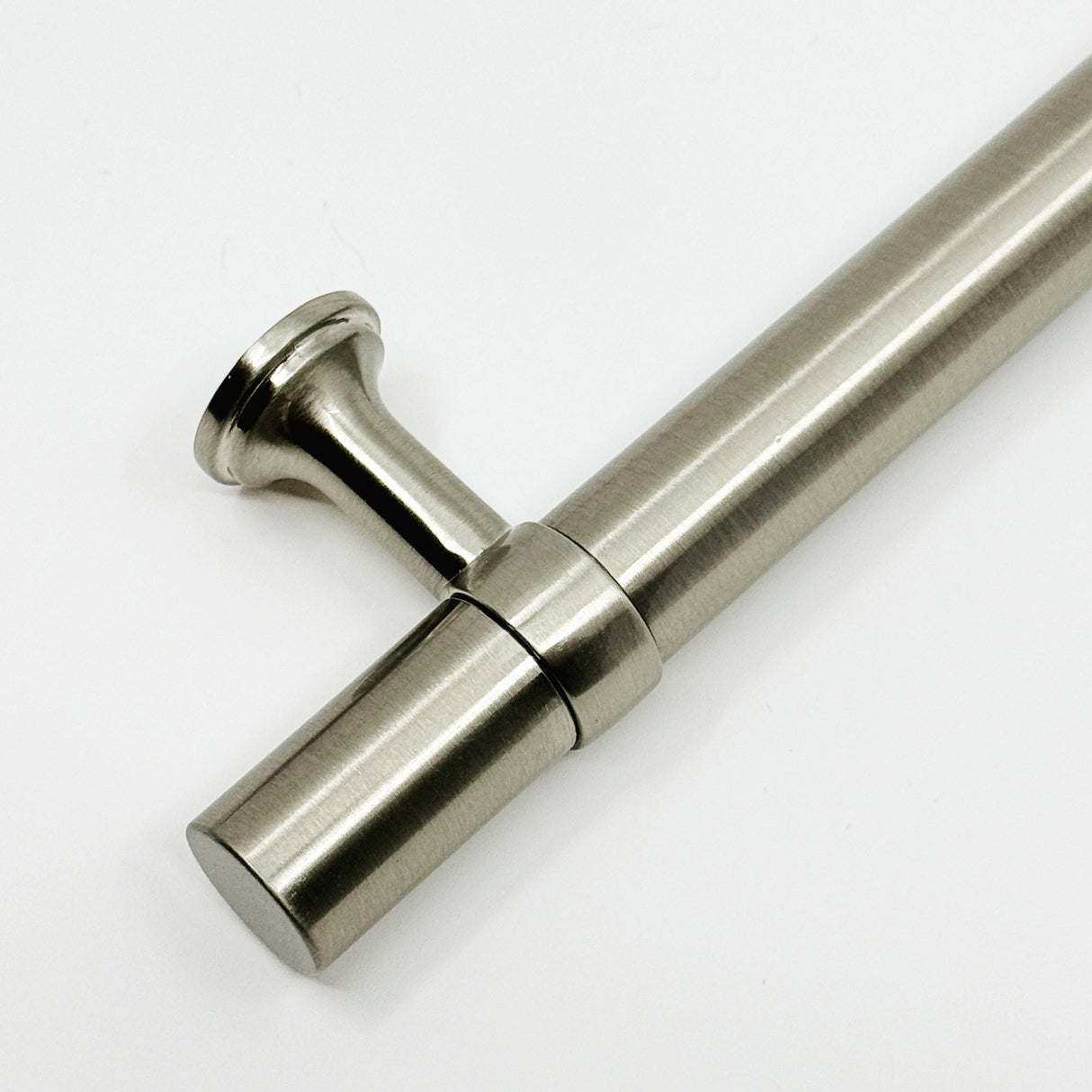 Smooth T-Bar "Contemporary" Satin Nickel Knobs and Pulls