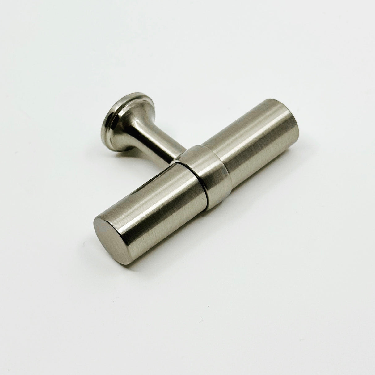Smooth T-Bar "Contemporary" Satin Nickel Knobs and Pulls