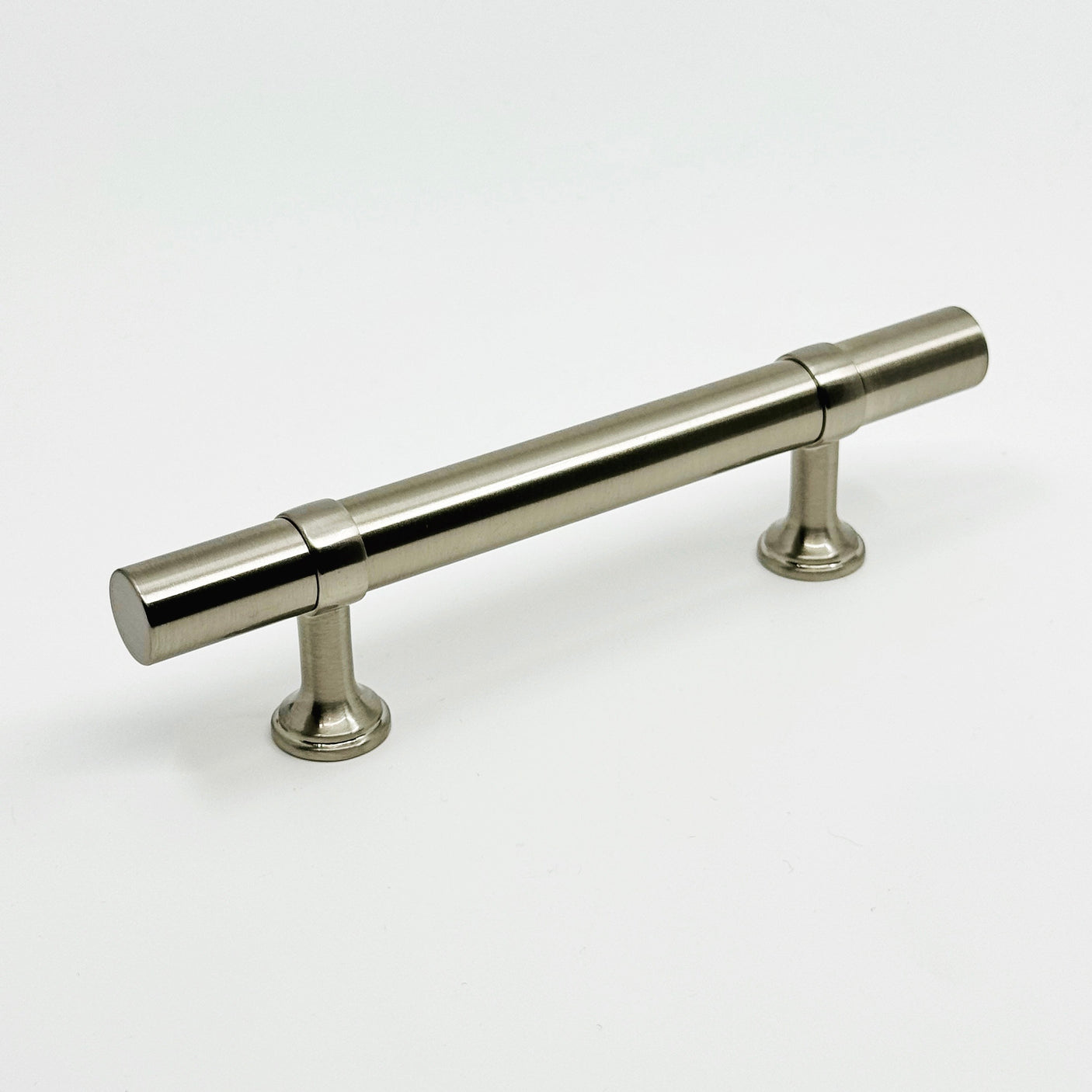 Smooth T-Bar "Contemporary" Satin Nickel Knobs and Pulls