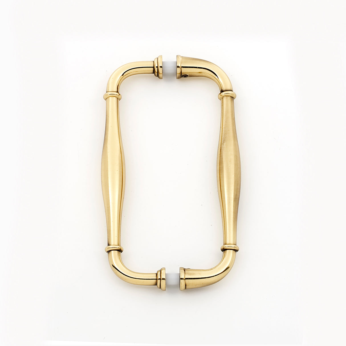 Aged Polished Brass "Kensington" Glass Shower Door Handle - Forge Hardware Studio