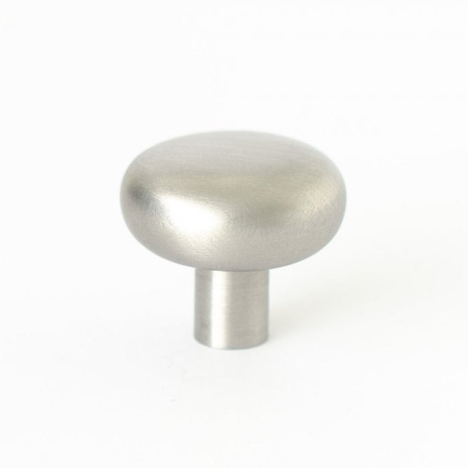 Round Brushed Nickel "Halo" Cabinet Knob and Hook