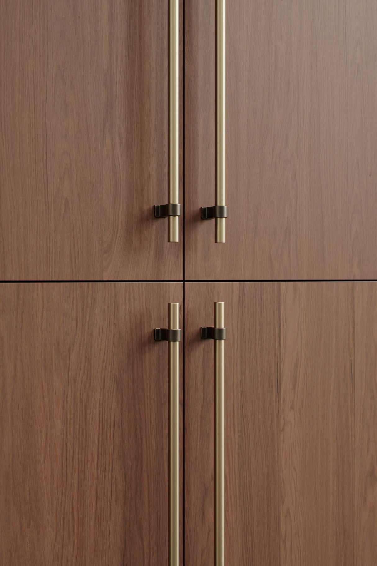 Brushed Bronze "Bond" T-Bar Dual Finish Knob and Pulls - Forge Hardware Studio