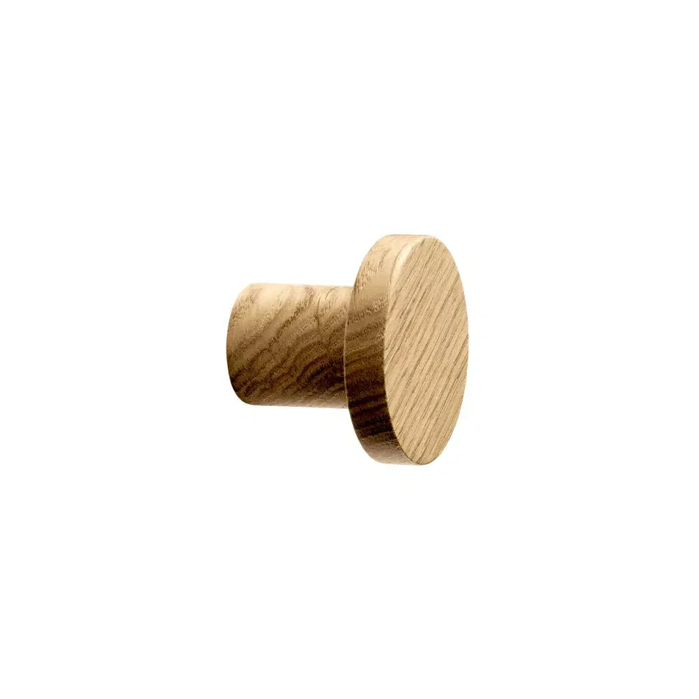 Lacquered Oak Wood "Pinta" Cabinet Knob and Drawer Pulls