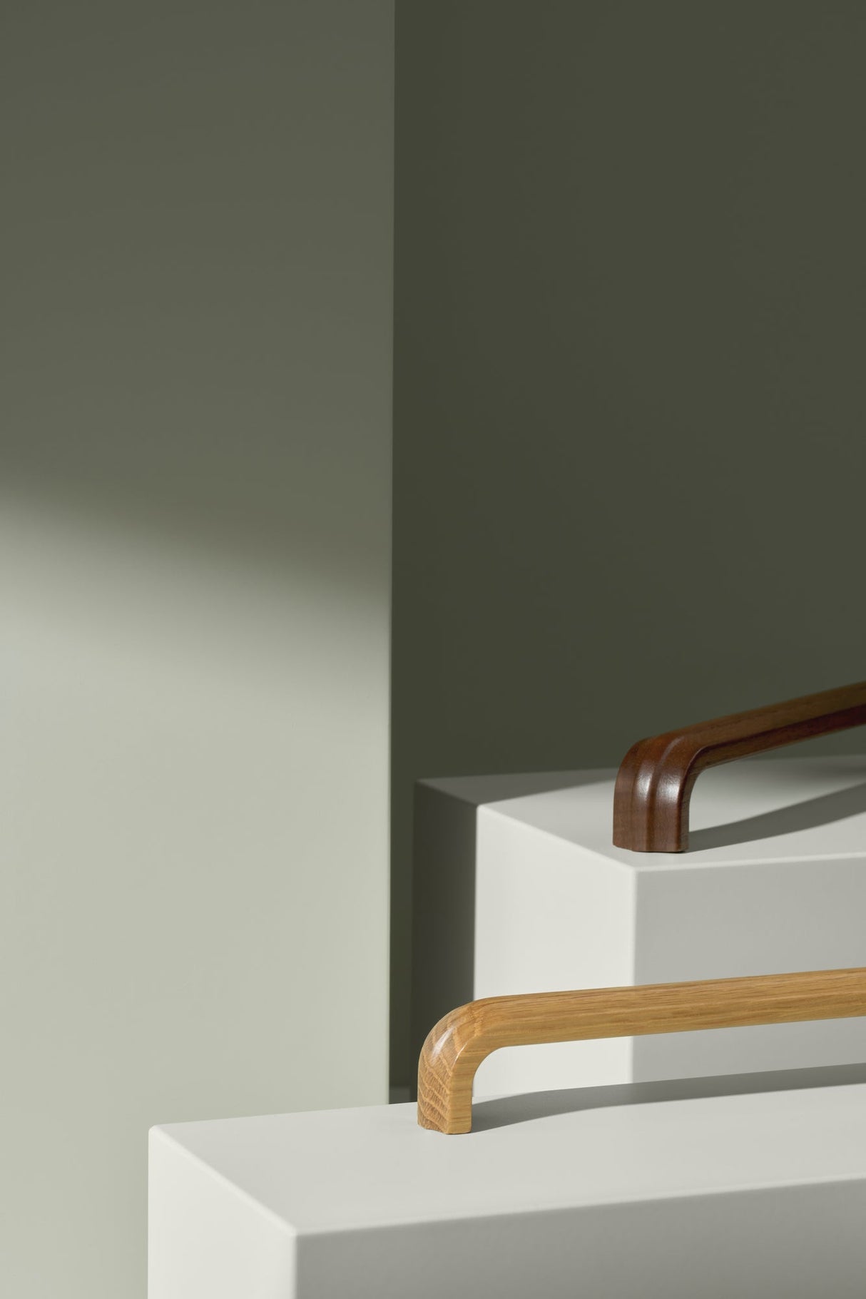 Lacquered Walnut Wood "Duona" Drawer Pulls - Euro • Knobs