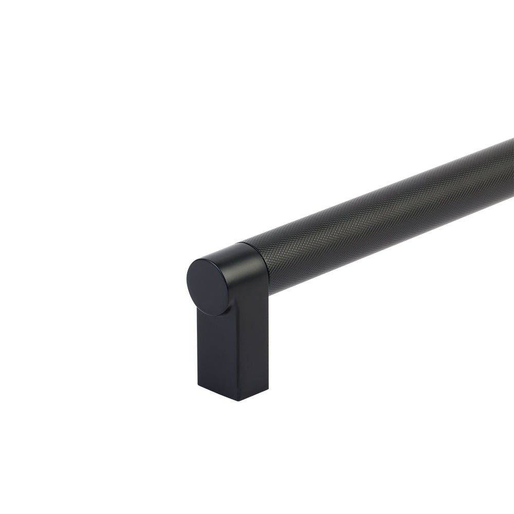 Matte Black Knurled Glass Shower Door Handles