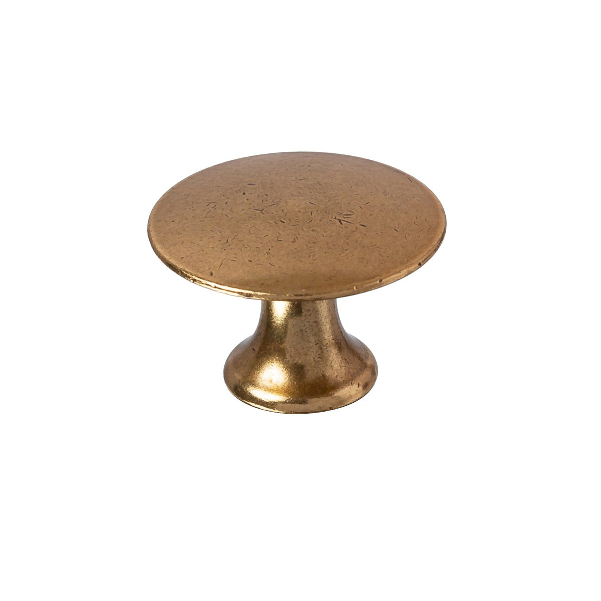 Antique Brass Round "Bari" Cabinet Knob