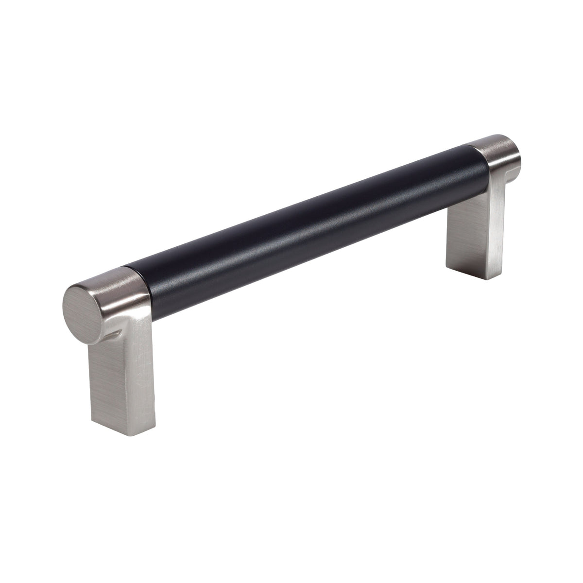 Smooth Satin Nickel and Black Cabinet Knobs and Drawer Pulls - Forge Hardware Studio