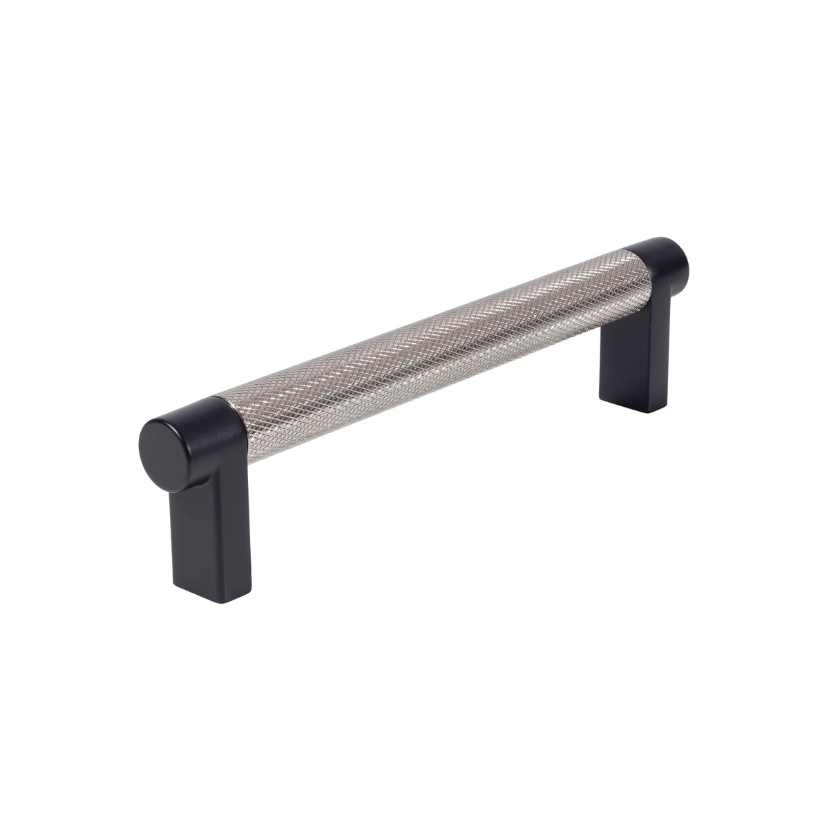 Knurled Black and Satin Nickel Cabinet Knobs and Drawer Pulls - Forge Hardware Studio