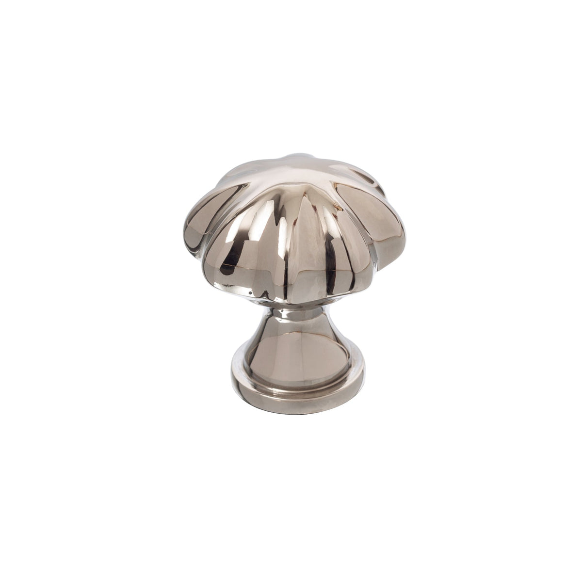 Polished Nickel "Heritage" Flower Cabinet Knob