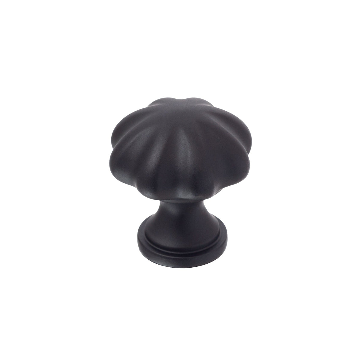 Matte Black "Heritage" Flower Cabinet Knob