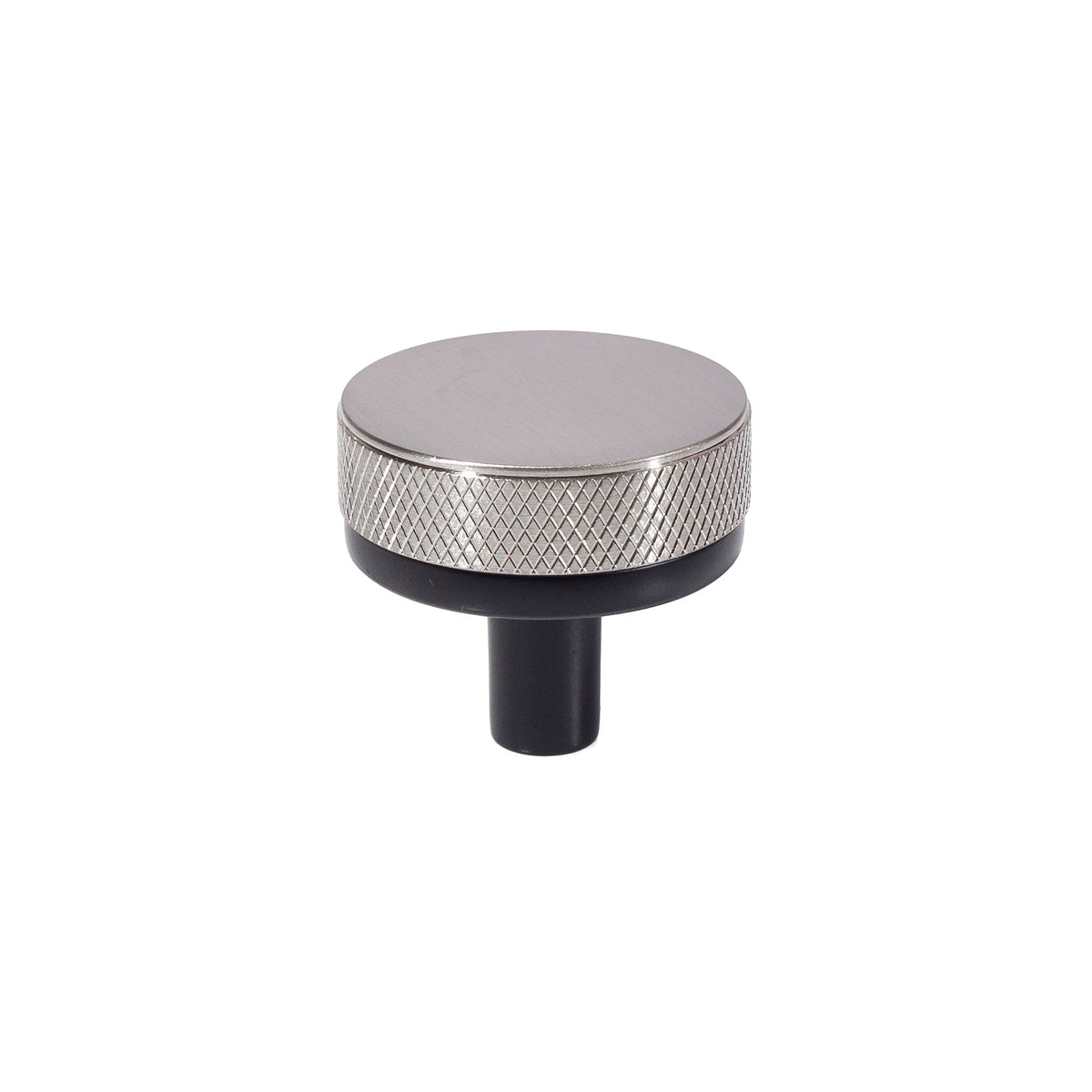 Knurled Black and Satin Nickel Cabinet Knobs and Drawer Pulls - Forge Hardware Studio