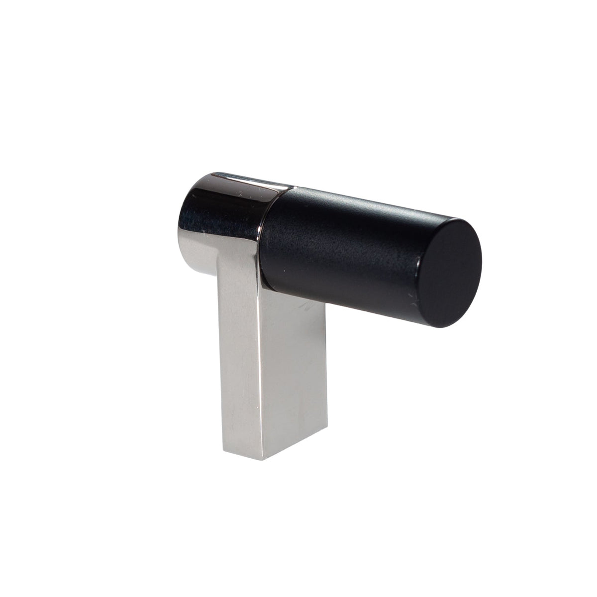 Smooth Polished Nickel and Black Cabinet Knobs and Drawer Pulls