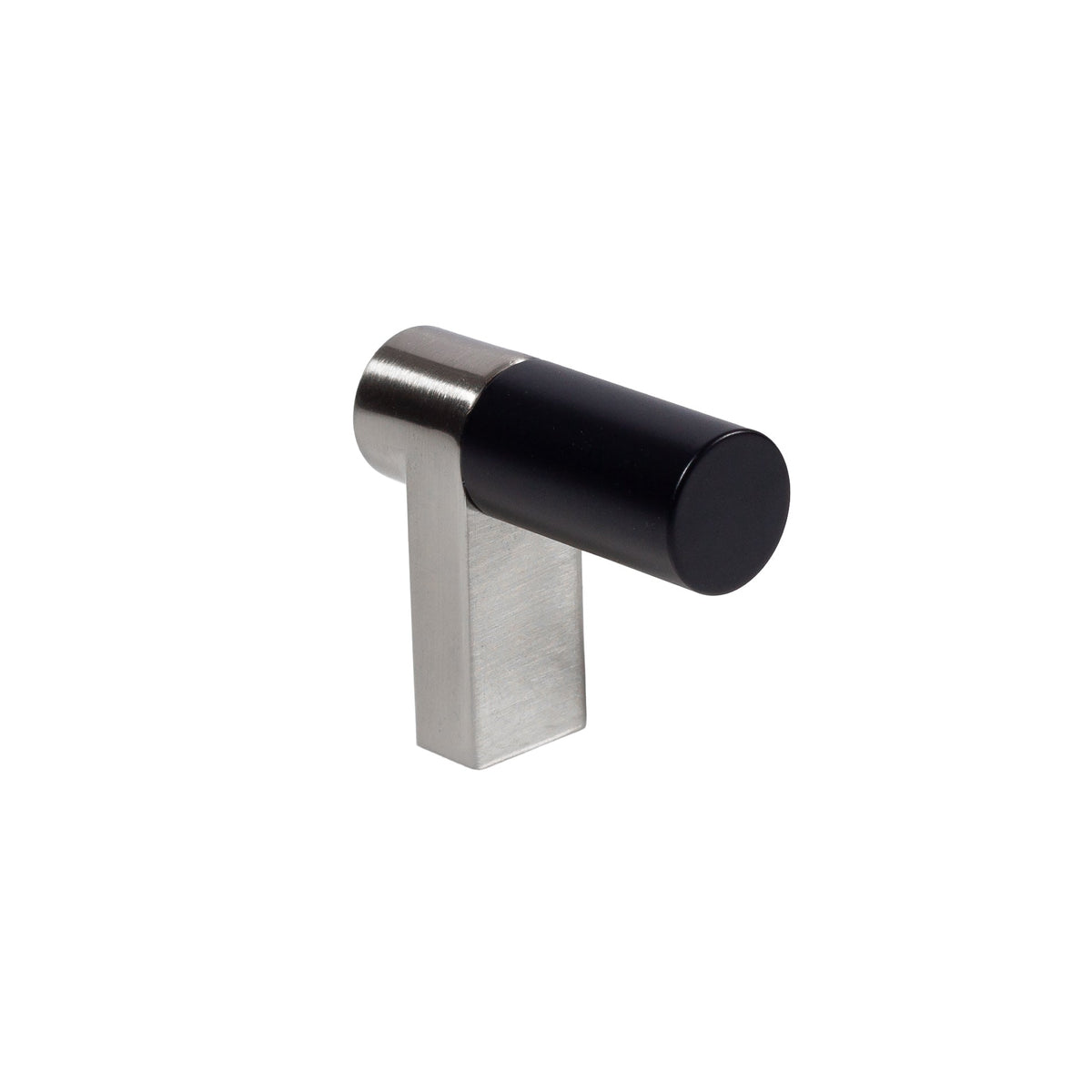 Smooth Satin Nickel and Black Cabinet Knobs and Drawer Pulls - Forge Hardware Studio