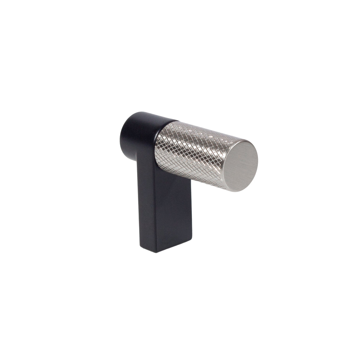 Knurled Black and Satin Nickel Cabinet Knobs and Drawer Pulls - Forge Hardware Studio