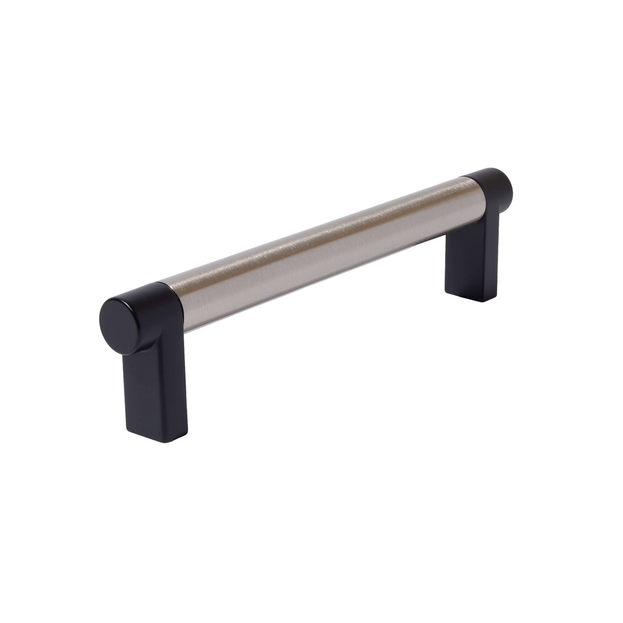 Satin Nickel and Black Smooth Cabinet Knobs and Drawer Pulls