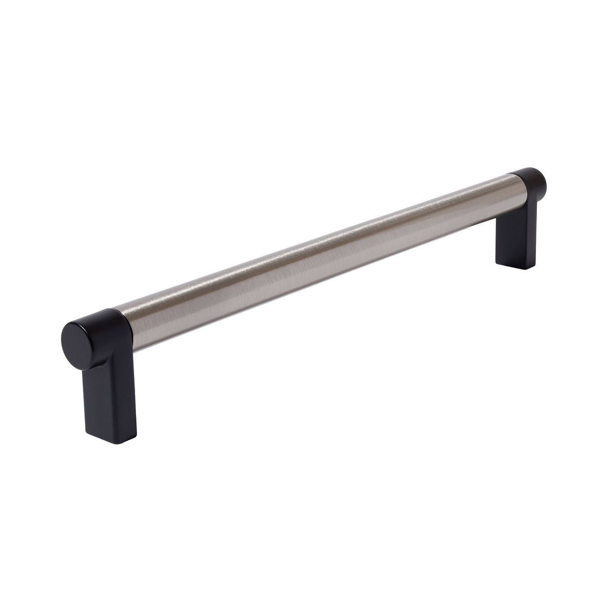 Satin Nickel and Black Smooth Cabinet Knobs and Drawer Pulls