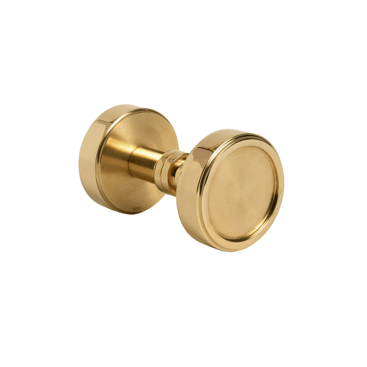 Unlacquered Brass "ES Smooth" Shower Glass Round Knob