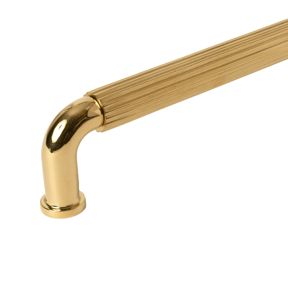 Unlacquered Brass "ES Fluted" Round Knobs and Pulls