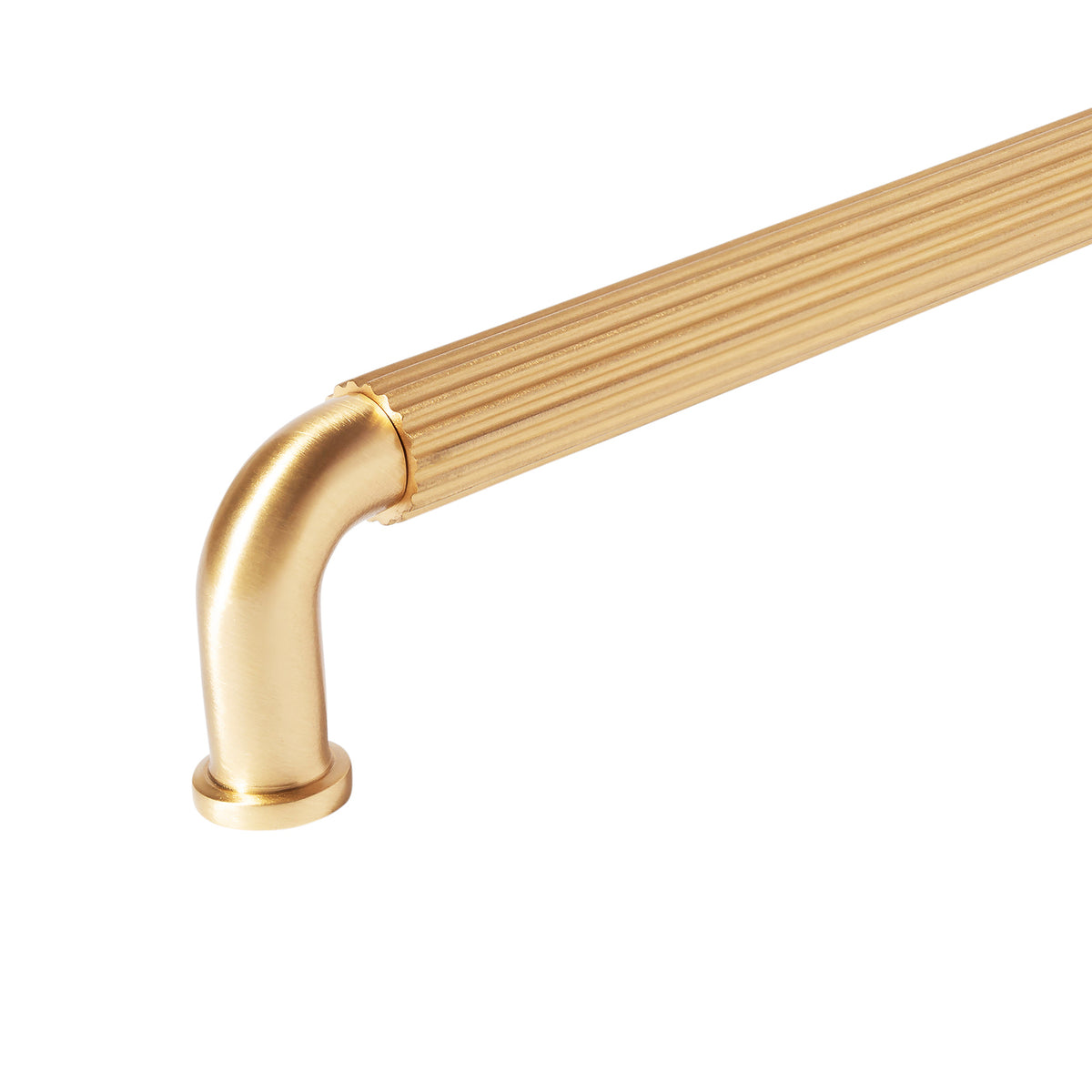Satin Brass "ES Fluted" Round Knobs and Pulls
