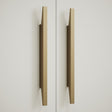 Brushed Bronze "Facet" Drawer Pulls - Euro • Knobs