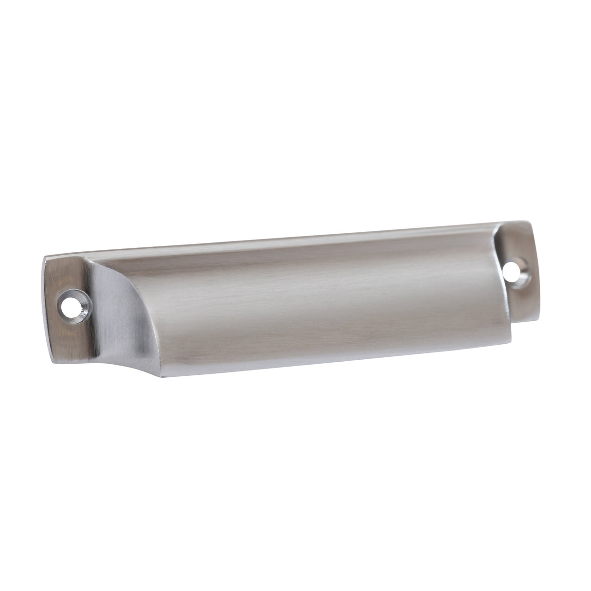 Brushed Chrome "Ballard" Cup Drawer Pull