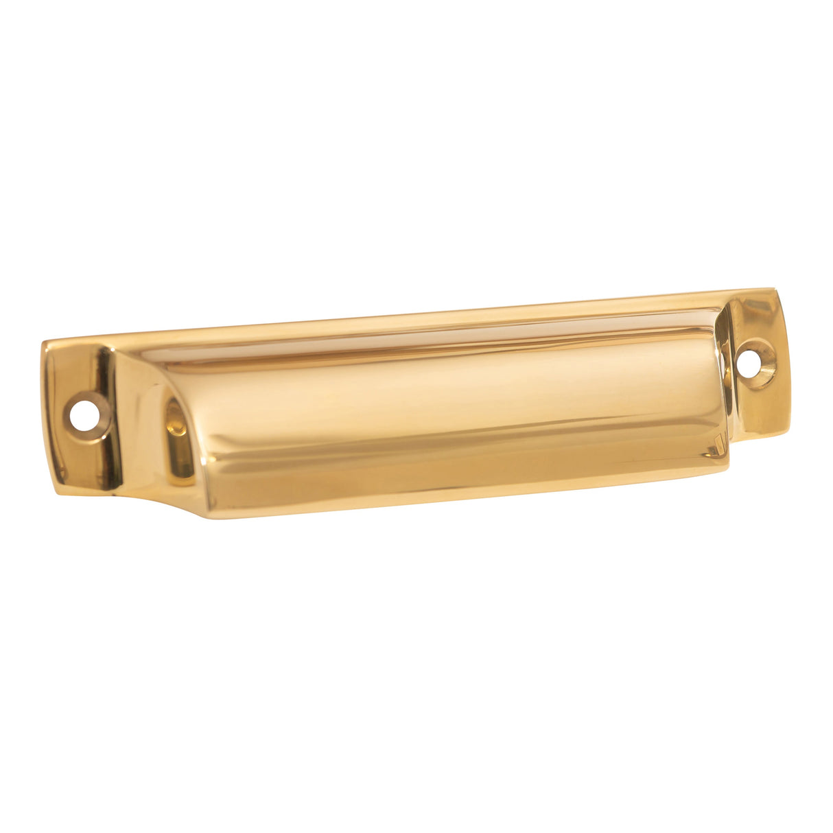 Unlacquered Brass "Ballard" Cup Drawer Pull