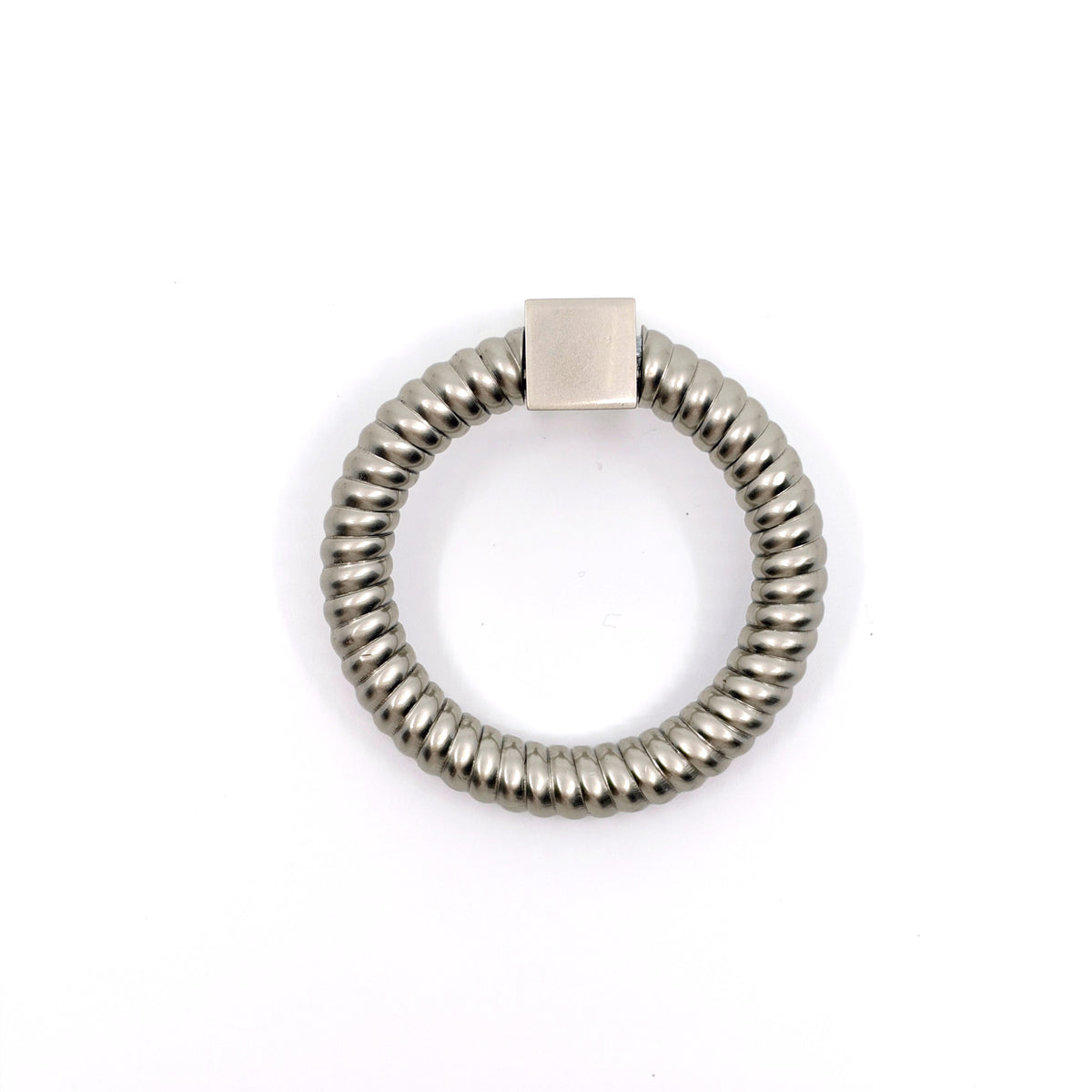 Satin Nickel "Rope" Ring Cabinet Pull