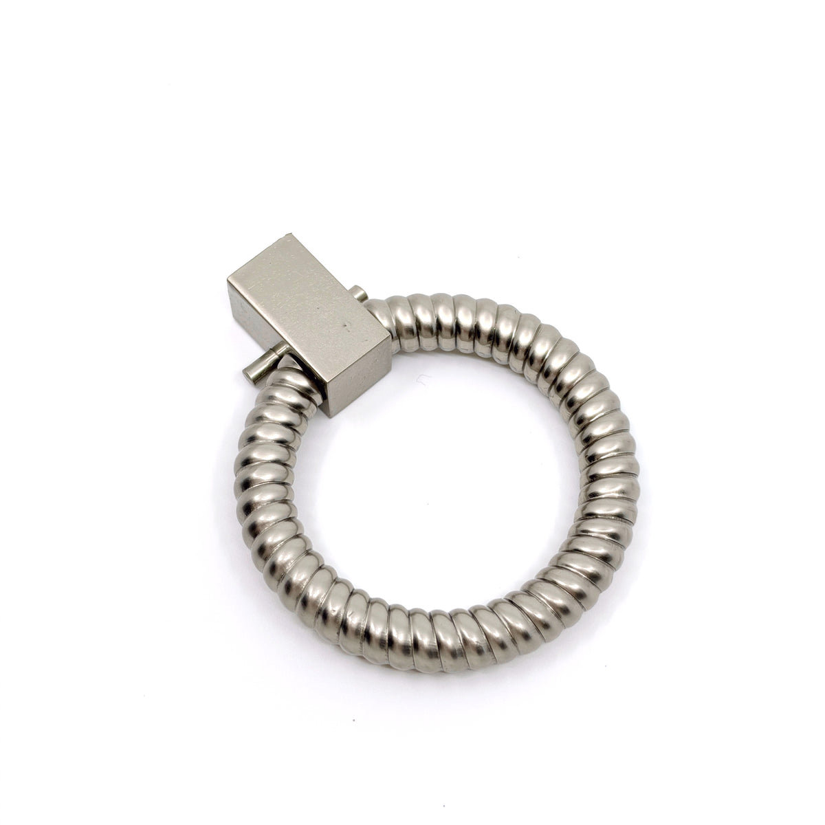 Satin Nickel "Rope" Ring Cabinet Pull