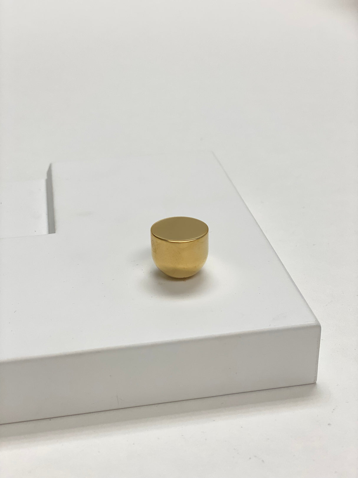 Unlacquered Polished Brass "Little Cup" Cabinet Knob - Forge Hardware Studio