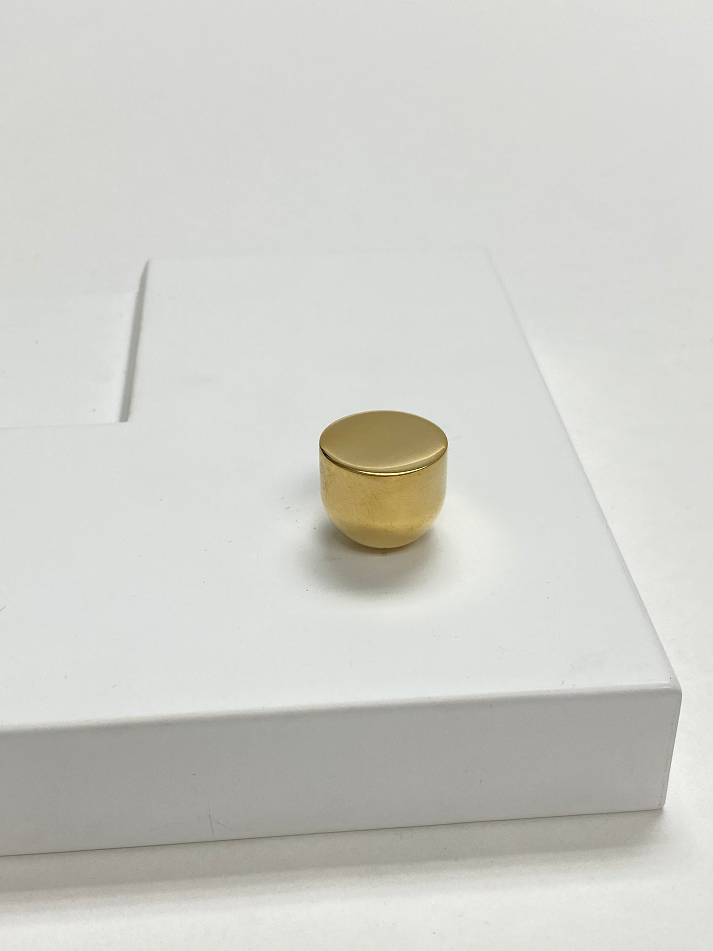 Unlacquered Polished Brass "Little Cup" Cabinet Knob - Forge Hardware Studio