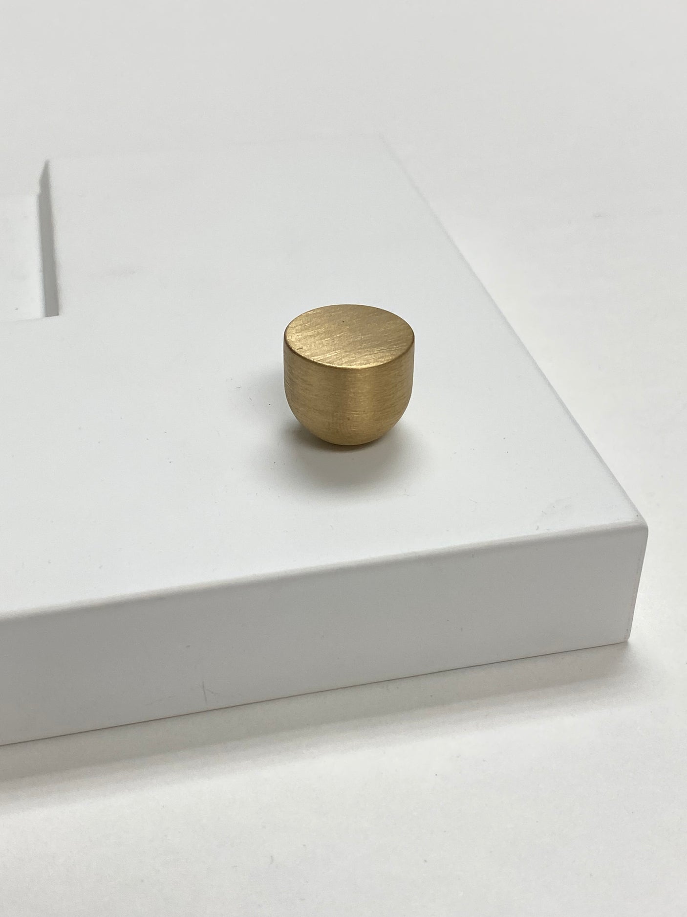 Unlacquered Brushed Brass "Little Cup" Cabinet Knob - Forge Hardware Studio