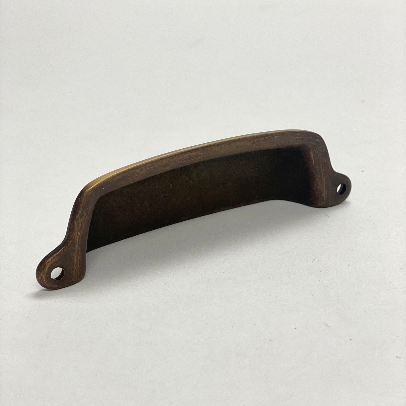 Eloise Antique Brass Cabinet Cup Drawer Pull - Kitchen Drawer Handle - Forge Hardware Studio