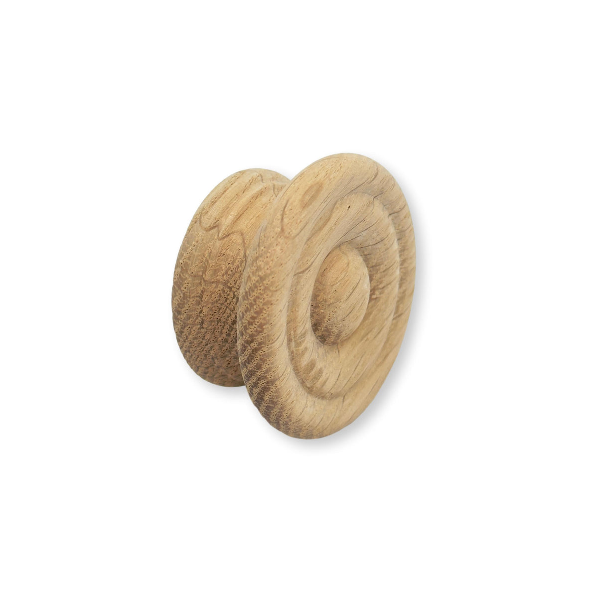 Round Oak Cabinet Knob "Palmer" Wood Knob - Forge Hardware Studio