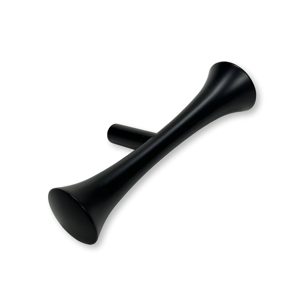 Hourglass Drawer Pull "MCM 01" Matte Black Mid-Century Cabinet Knob - Forge Hardware Studio